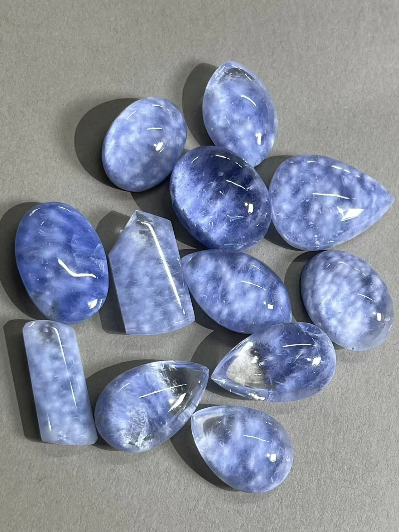 藍線石絨花天然紋理
